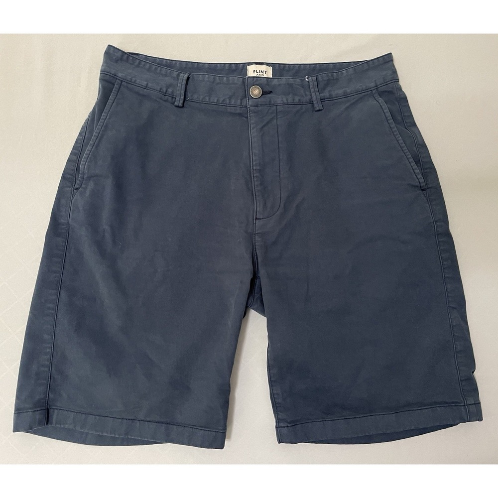 Flint and Tinder Men's 365 Chino  9"‎ Inseam in Blue Shorts Sz 31